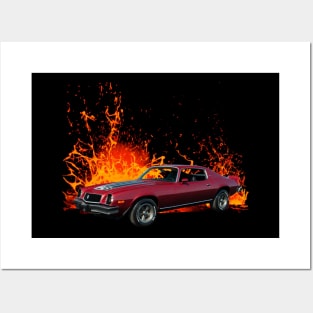 1974 Camaro Z28 in our lava series Posters and Art